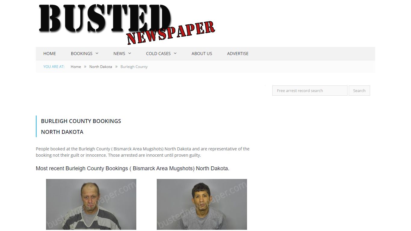 Burleigh County, ND ( Bismarck Area ND ) Mugshots - BUSTEDNEWSPAPER.COM